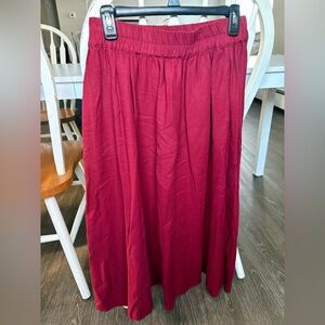 A New Day Women's Maxi Skirt in Deep Red